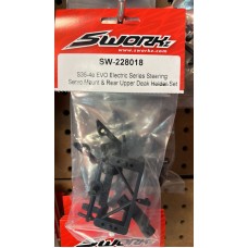 S35-4e EVO Electric Series Steering Servo Mount & Rear Upper Deak Holder Set