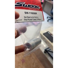 ball bearing 8x16x5mm (red rubber case) (10pc)