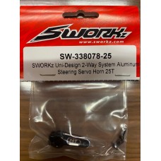 SWORKz Uni-Design 2-Way System Aluminum Steering Servo Horn 25T