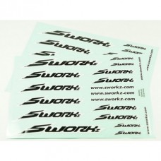 SWORKz Speed Logo Sticker  (PushBar)( BK)(2pc)